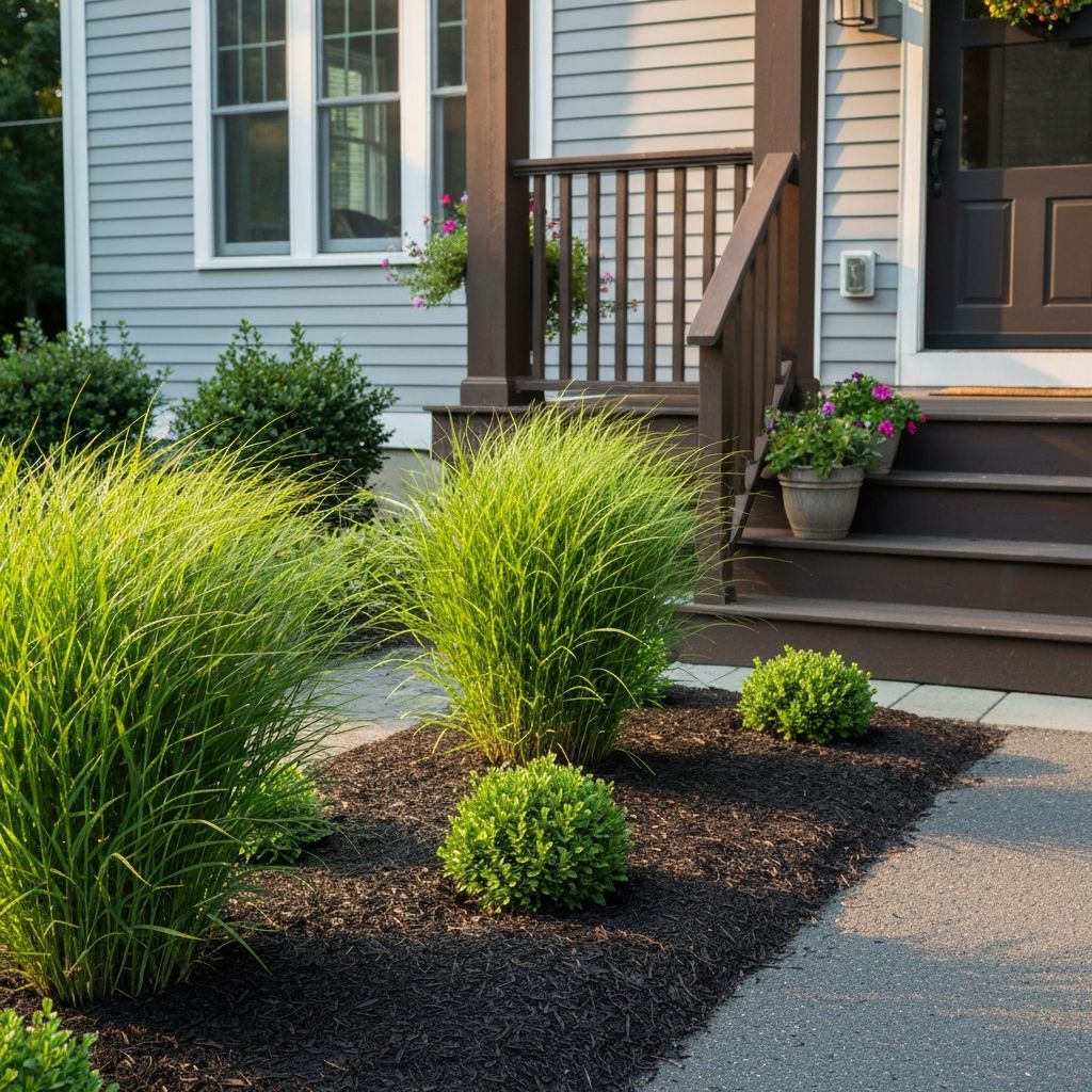 Ornamental grasses and shrubs installation