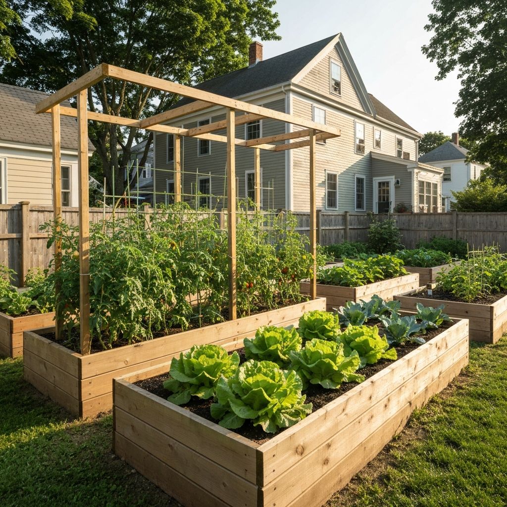 Raised bed vegetable garden